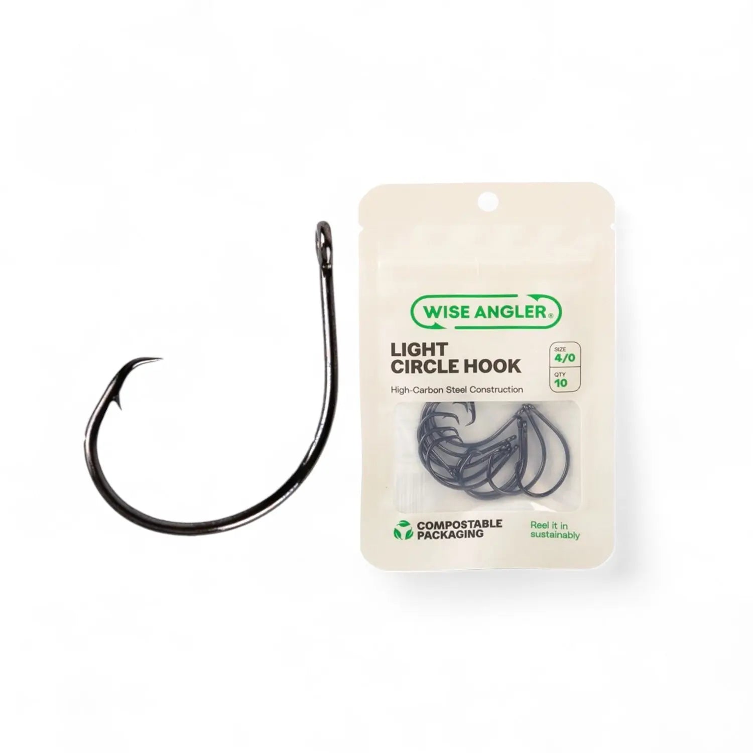biodegradable fishing hook Wise Angler Light Circle Hooks 10pk