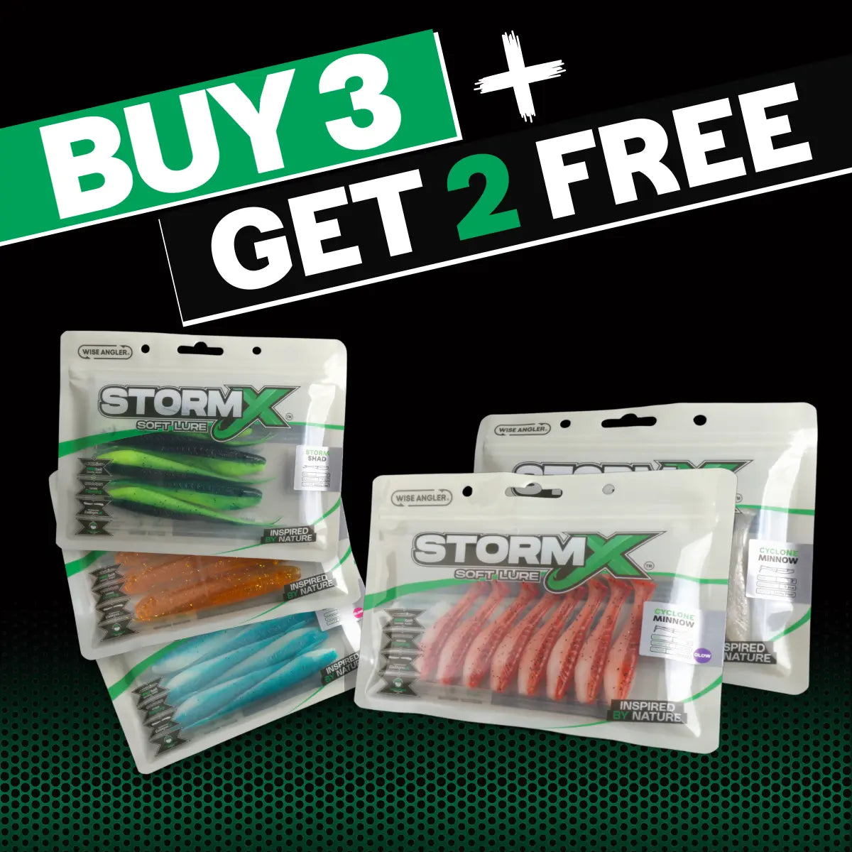 StormX Variety Pack – Buy 3, Get 2 FREE Wise Angler