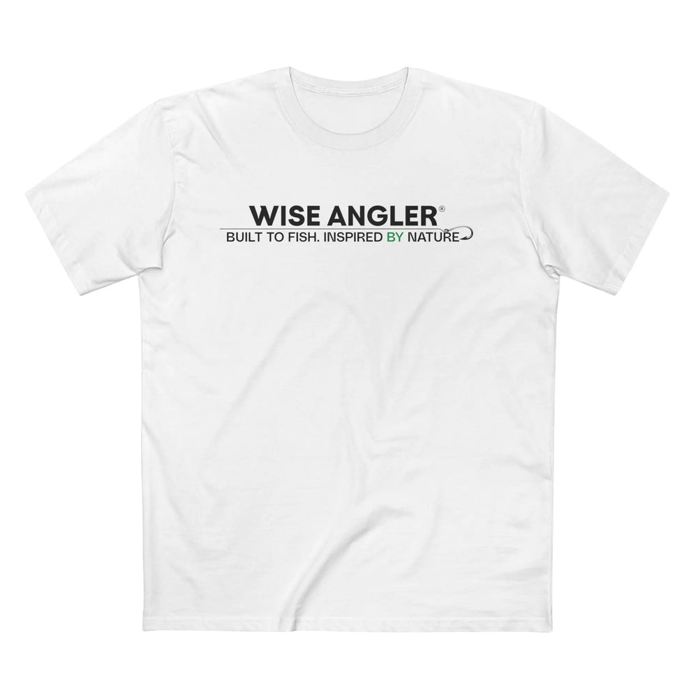 Wise Angler T-Shirt | Built to Fish. Inspired by Nature. front view by Wise Angler