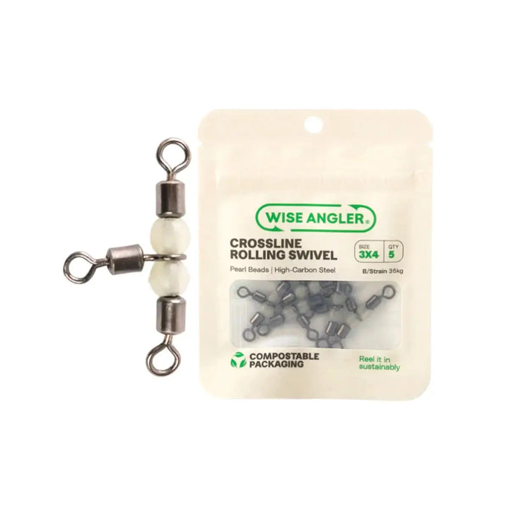 Crossline Rolling Swivel com Pearl Beads