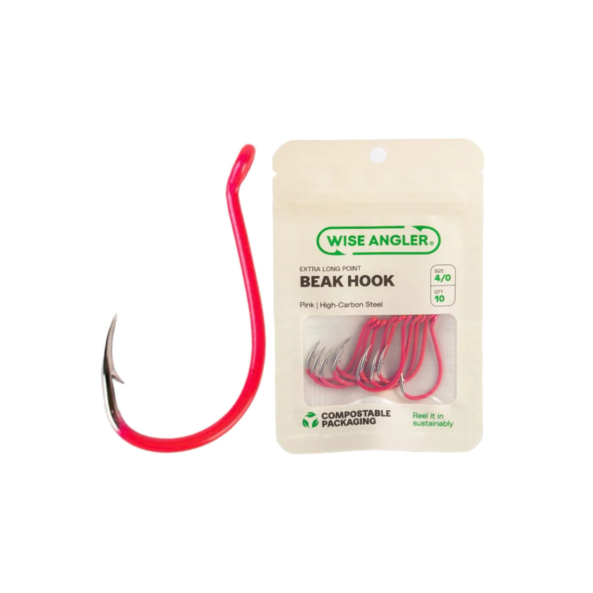 Beak Hook - Extra Long Point / Pink