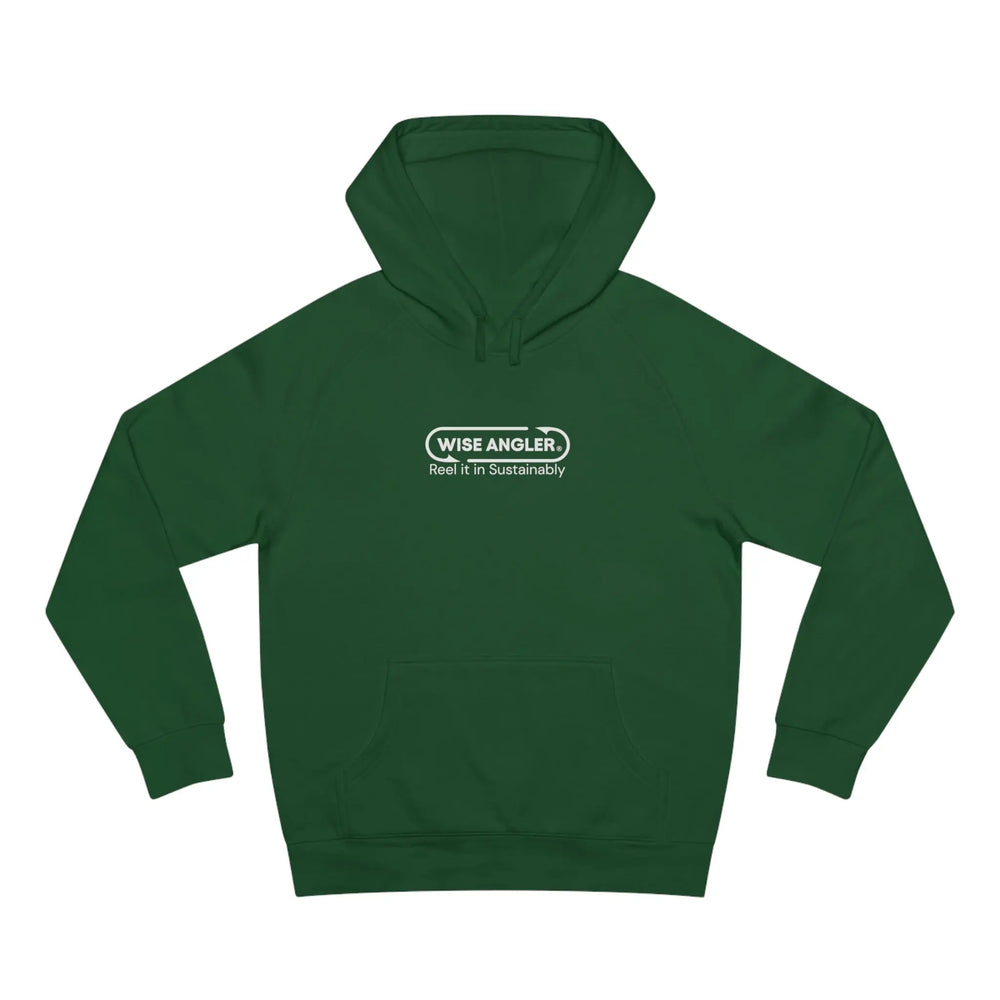 WISE ANGLER Classic Hoodie front view by Wise Angler