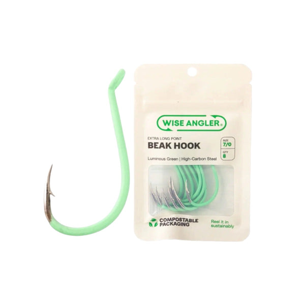 Beak Hook - Extra Long Point / Luminous Green
