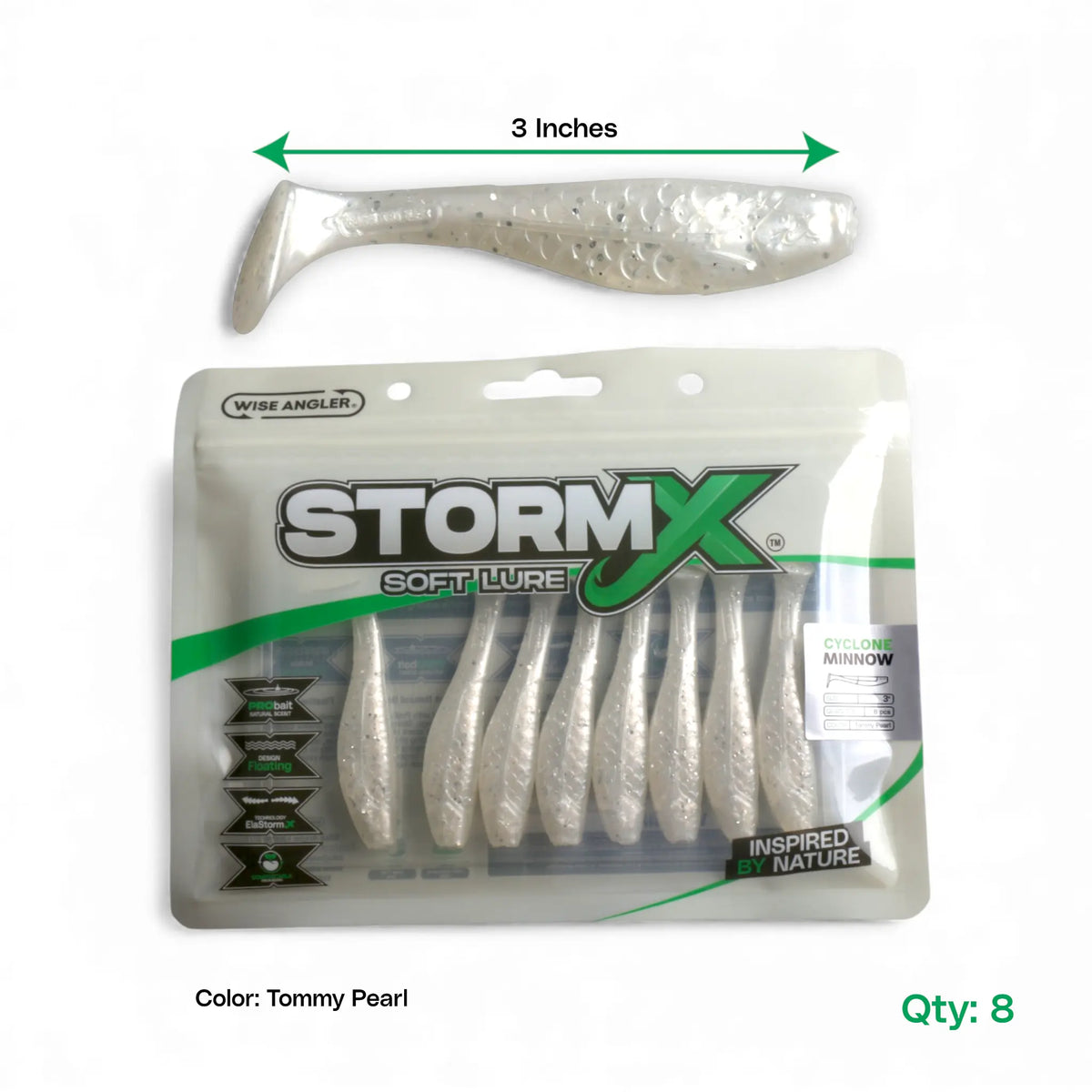 StormX™ Cyclone Minnow 3" Soft Lure product detail by Wise Angler