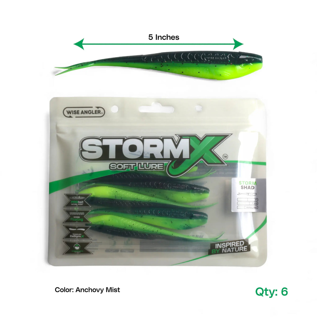 StormX™ Storm Shad 5" Soft Lure product detail by Wise Angler