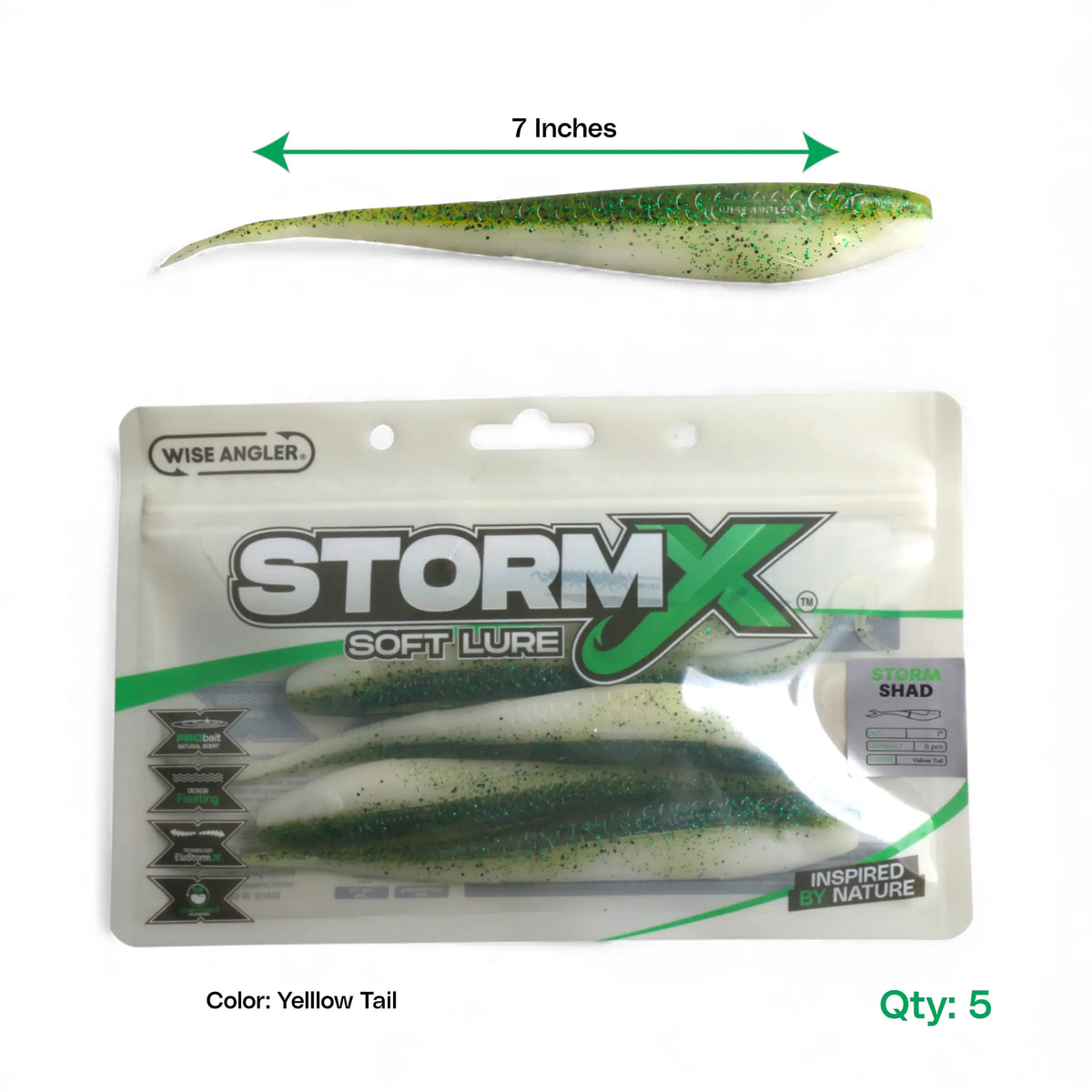 StormX™ Storm Shad 7" Soft Lure product detail by Wise Angler