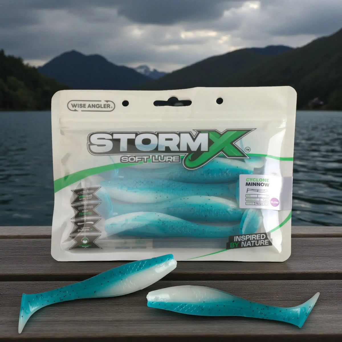 StormX™ Cyclone Minnow 5" Soft Lure by Wise Angler