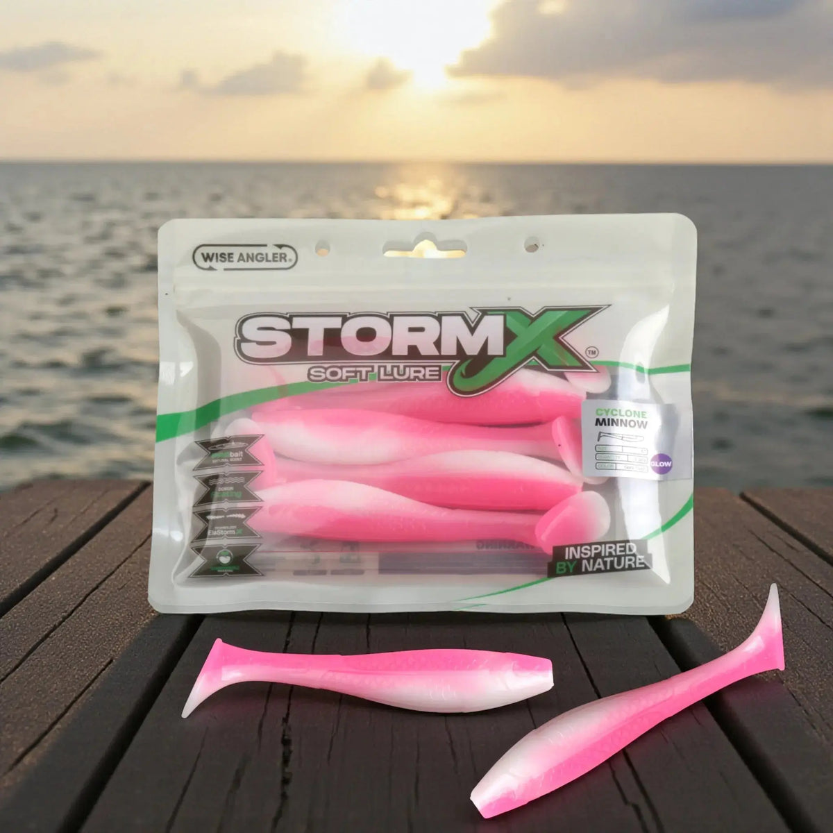 StormX™ Cyclone Minnow 5" Soft Lure by Wise Angler