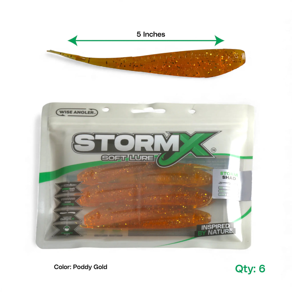 StormX™ Storm Shad 5" Soft Lure product detail by Wise Angler