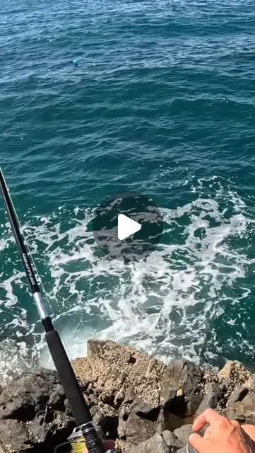 Reel by @corofishingboys: land-based fishing off the rocks