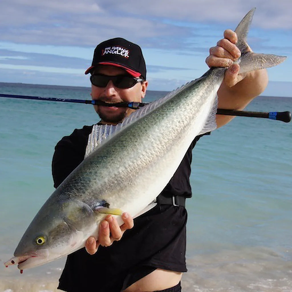 Angler holding an Australian salmon