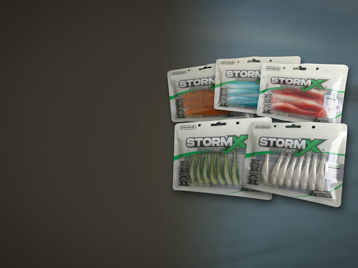 Five StormX soft lure packs